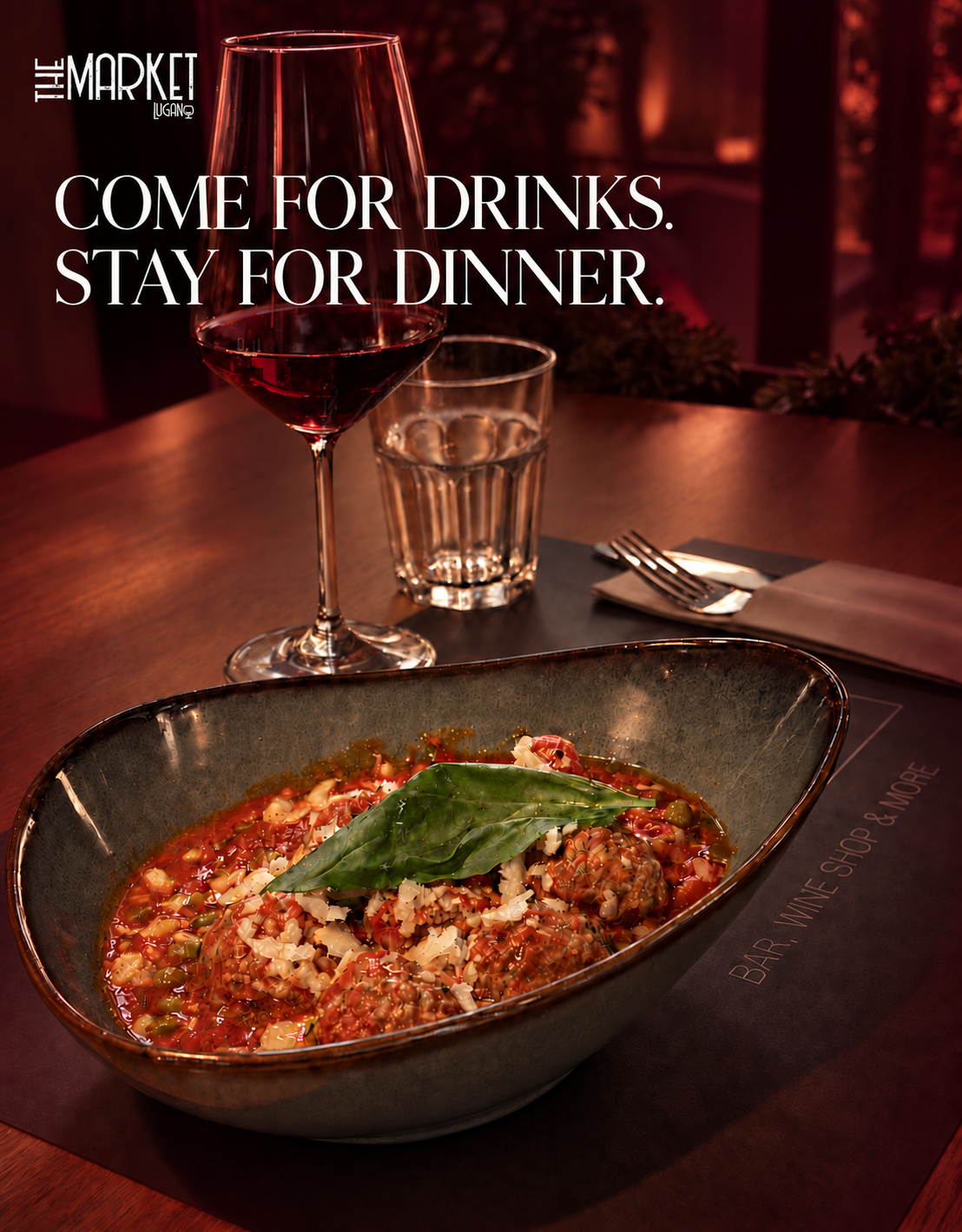 Come for drinks, stay for dinner
